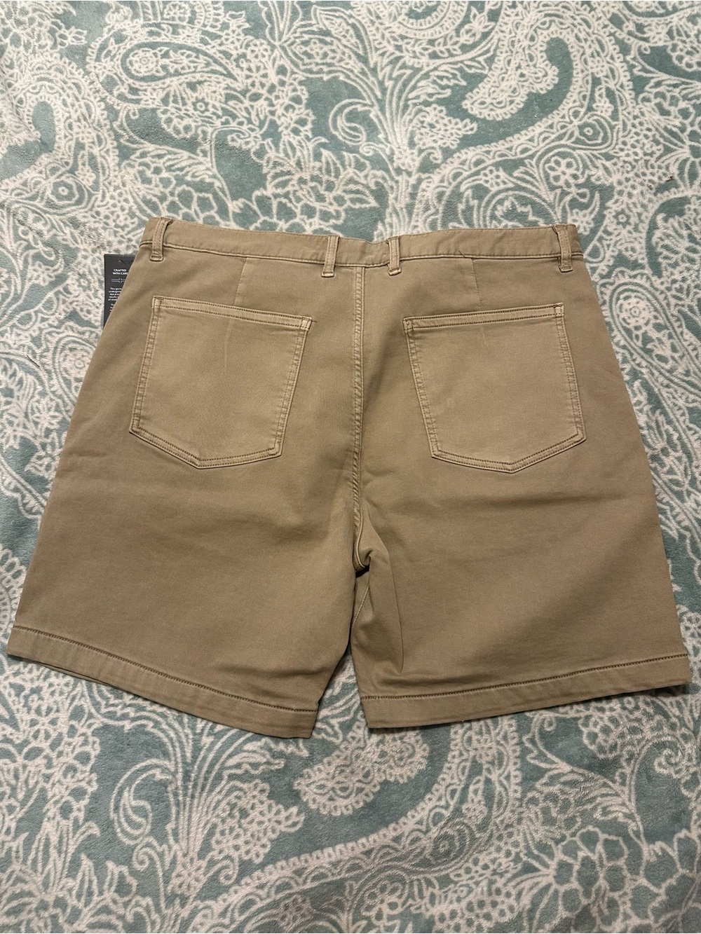 NWT Liverpool Los Angeles Mens 36 Shorts Khaki Cotton Stretch Chino 7” inseam - Picture 2 of 5